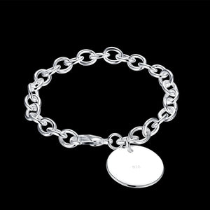 925 Sterling Silver Round Bracelet Wedding Jewelry