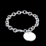 925 Sterling Silver Round Bracelet Wedding Jewelry