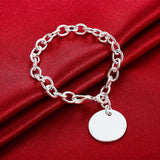 925 Sterling Silver Round Bracelet Wedding Jewelry