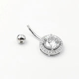 925 Silver Zircon Navel Rings Belly Piercing Jewelry