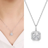 925 Silver Zircon Necklace Couple Chain Bridal Wedding Jewelry