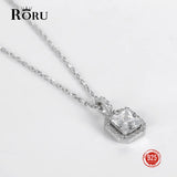 925 Silver Zircon Necklace Couple Chain Bridal Wedding Jewelry