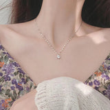 925 Silver Zirconia Necklace Geometric Pendant