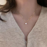 925 Silver Zirconia Necklace Geometric Pendant