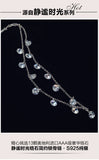 925 Silver Round Zircon Necklace Pendant For Women