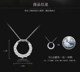 925 Silver Round zircon Necklace