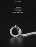 925 Silver Round zircon Necklace