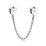 925 Silver Safety Chain Charms Prevent Beads Falling