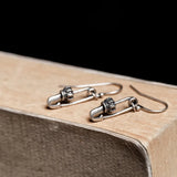 925 Silver Safety Pin Long Earrings for Women