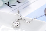925 Silver Sakura Flower Pendant Necklace Cherry Blossoms Choker Chain Jewelry