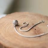 925 Silver Bell Chain Bracelet Women
