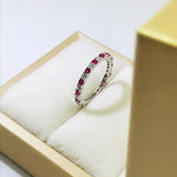 925 Silver Sapphire Ruby Emerald Moissanite Wedding Rings