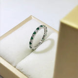 925 Silver Sapphire Ruby Emerald Moissanite Wedding Rings