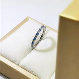 925 Silver Sapphire Ruby Emerald Moissanite Wedding Rings