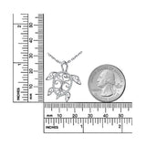 Sterling Silver Sea Turtle Necklace Tree of Life Pendant for Mom
