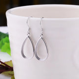 925 Silver Semi Mount Hook Earrings for Amber Setting