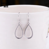 925 Silver Semi Mount Hook Earrings for Amber Setting