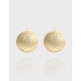 925 Silver Semicircle Stud Earrings Small Pea Ear Studs Female Jewelry