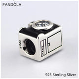 925 Silver Sentimental Snapshots Charm with Clear CZ