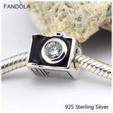 925 Silver Sentimental Snapshots Charm with Clear CZ