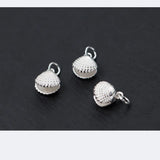 925 Silver Shell Charm 12x10mm Pendant Women Bracelet DIY Jewelry Findings