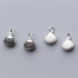 925 Silver Shell Charm 12x10mm Pendant Women Bracelet DIY Jewelry Findings