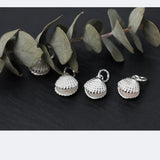 925 Silver Shell Charm 12x10mm Pendant Women Bracelet DIY Jewelry Findings