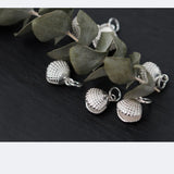 925 Silver Shell Charm 12x10mm Pendant Women Bracelet DIY Jewelry Findings