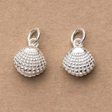 925 Silver Shell Charm 12x10mm Pendant Women Bracelet DIY Jewelry Findings