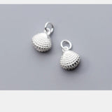 925 Silver Shell Charm 12x10mm Pendant Women Bracelet DIY Jewelry Findings