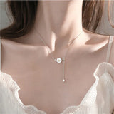 925 Silver Shell Daisy Charm Pendant Necklace Romantic Gift