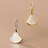 925 Silver Ginkgo Leaf Necklace Earring Charm DIY Jewelry Making