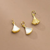 925 Silver Ginkgo Leaf Necklace Earring Charm DIY Jewelry Making