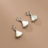925 Silver Ginkgo Leaf Necklace Earring Charm DIY Jewelry Making