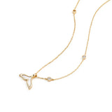 925 Silver Mermaid Tail Necklace with Zircon Beads