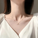 925 Silver Mermaid Tail Necklace with Zircon Beads
