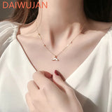 925 Silver Mermaid Tail Necklace with Zircon Beads
