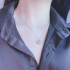 925 Silver Shell Pearl Choker Necklace Wide Jewelry Wedding Party Gift