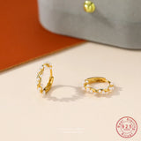 925 Silver Shell Pearl Circle Earrings Women French High Ear Jewelry