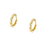 925 Silver Shell Pearl Circle Earrings Women French High Ear Jewelry