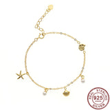 925 Silver Ocean Element Charm Bracelet for Women