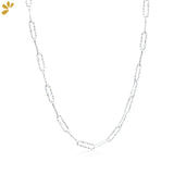 925 Silver Link Chain Choker Necklace 45cm