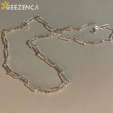 925 Silver Link Chain Choker Necklace 45cm