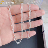 925 Silver Link Chain Choker Necklace 45cm