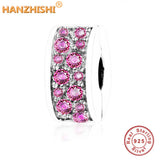 925 Silver Colorful Spacer Clip Charm Bead for Bracelet DIY Jewelry