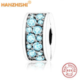 925 Silver Colorful Spacer Clip Charm Bead for Bracelet DIY Jewelry