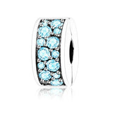 925 Silver Colorful Spacer Clip Charm Bead for Bracelet DIY Jewelry