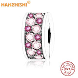 925 Silver Colorful Spacer Clip Charm Bead for Bracelet DIY Jewelry