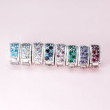 925 Silver Colorful Spacer Clip Charm Bead for Bracelet DIY Jewelry