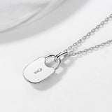 925 Silver Diamond Lock Pendant Necklace for Women